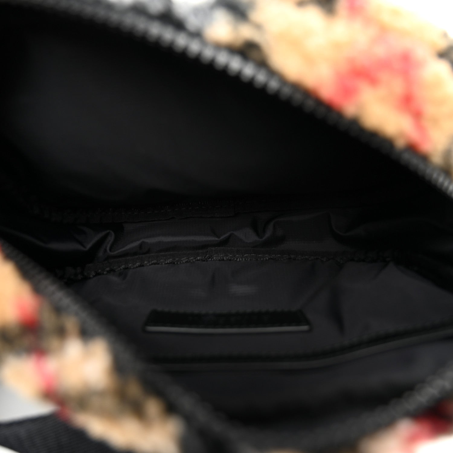 Burberry IP Check Fleece Kids Bum Bag Archive Beige Black 5 of 10