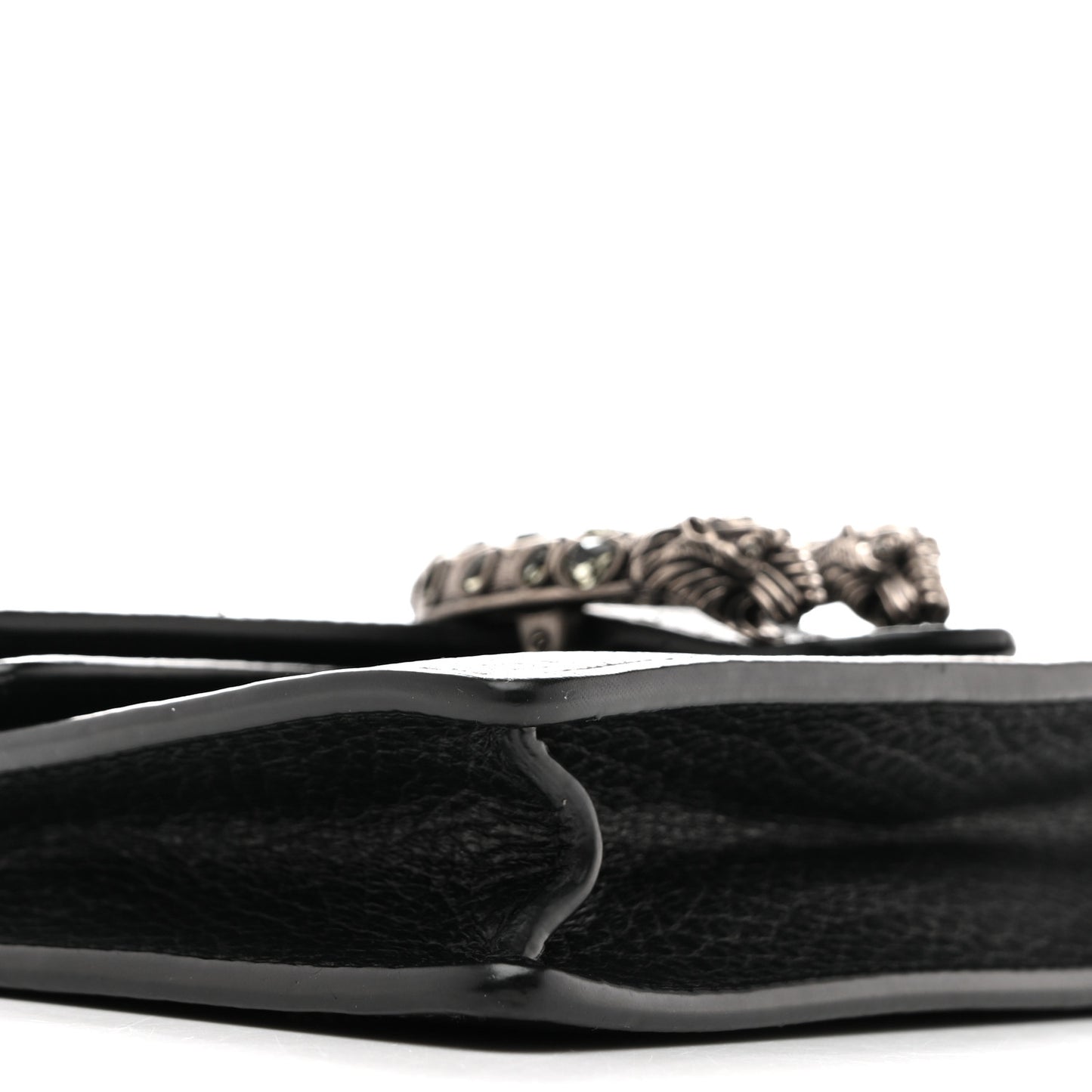Dollar Calfskin Crystal Super Mini Dionysus Shoulder Bag Black