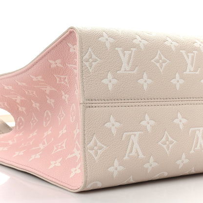 Louis Vuitton Empreinte Monogram Spring In The City Onthego MM Beige Pink Yellow 7 of 8