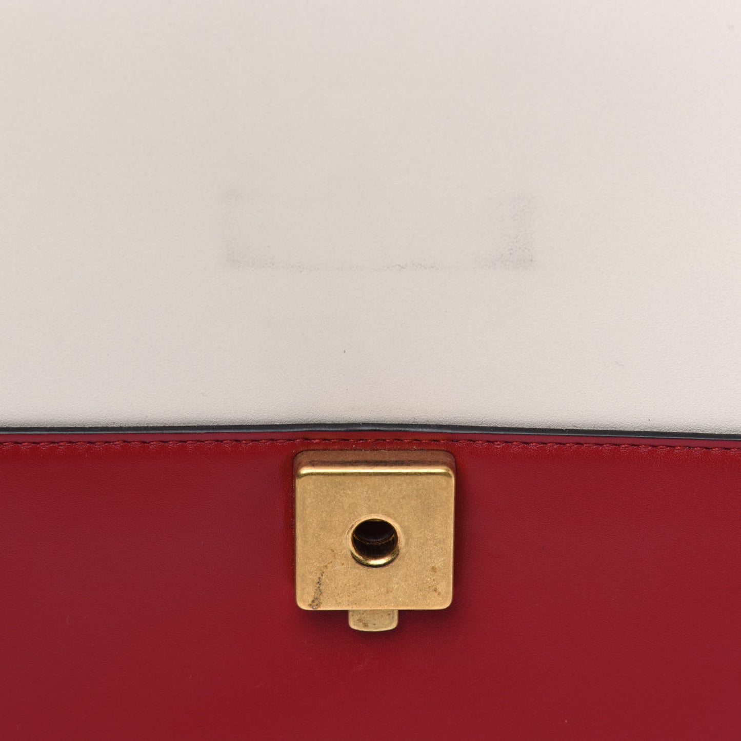 Calfskin Sylvie Web Small Queen Margaret Top Handle Bag Hibiscus Red Mystic White