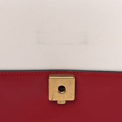 Gucci Calfskin Sylvie Web Small Queen Margaret Top Handle Bag Hibiscus Red Mystic White 5 of 5
