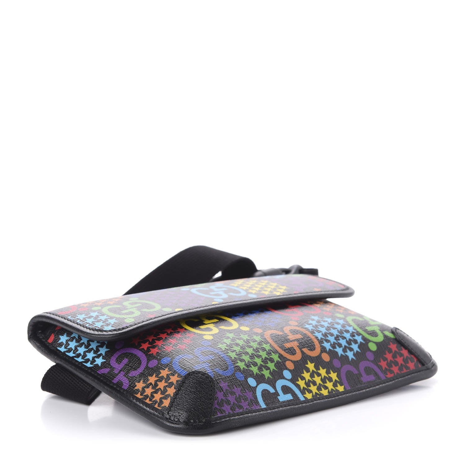Gucci GG Supreme Monogram Psychedelic Slim Belt Bag Black 4 of 12