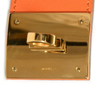 Hermes Chamonix Kelly Dog Bracelet Cuff Orange 5 of 7
