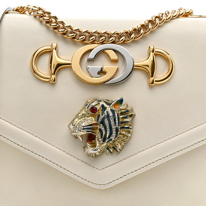 Gucci Vitello Palmellato Lux Crystal Medium Rajah Shoulder Bag Mystic White Multicolor 8 of 17