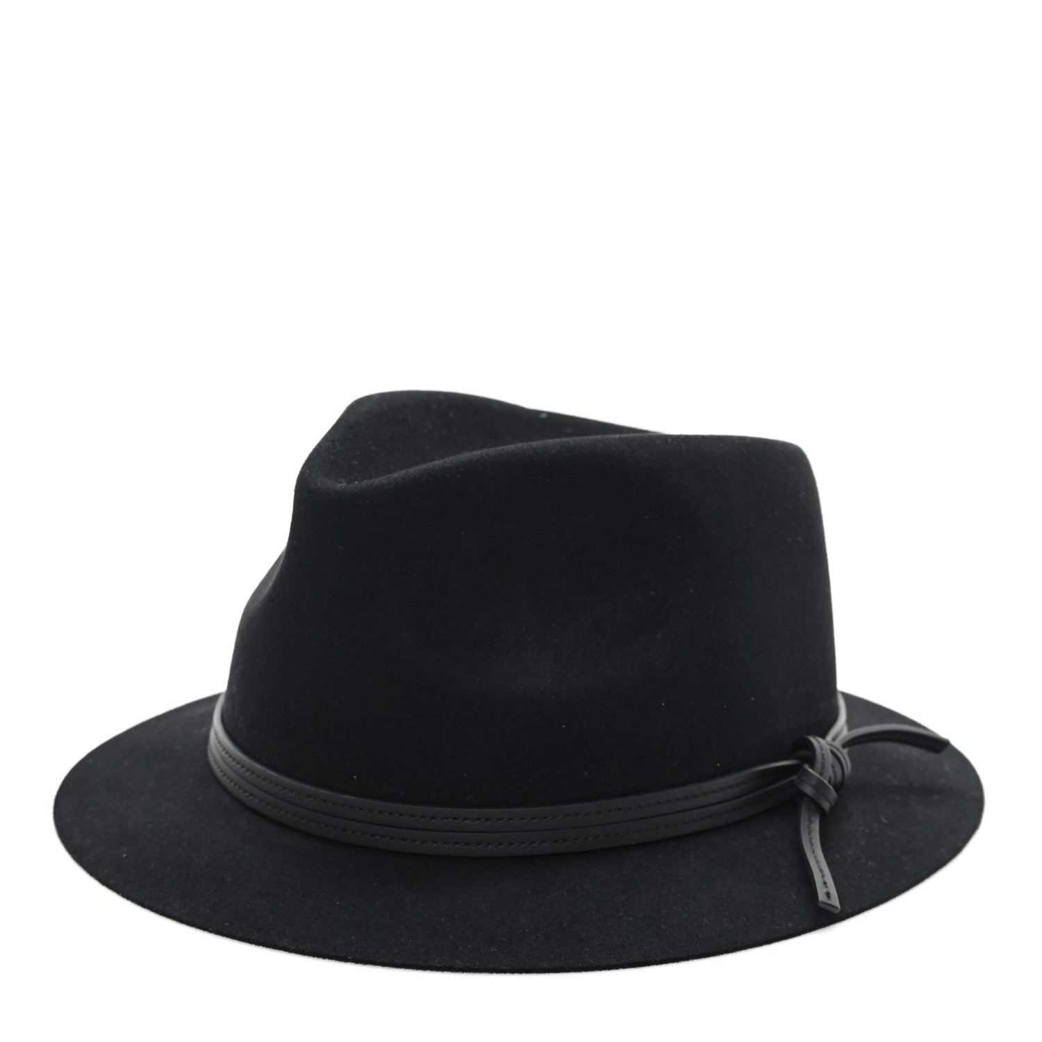 Hermes Rabbit Felt Calfskin Hat 59 Black 1 of 9