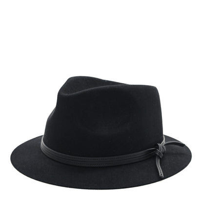Hermes Rabbit Felt Calfskin Hat 59 Black 1 of 9
