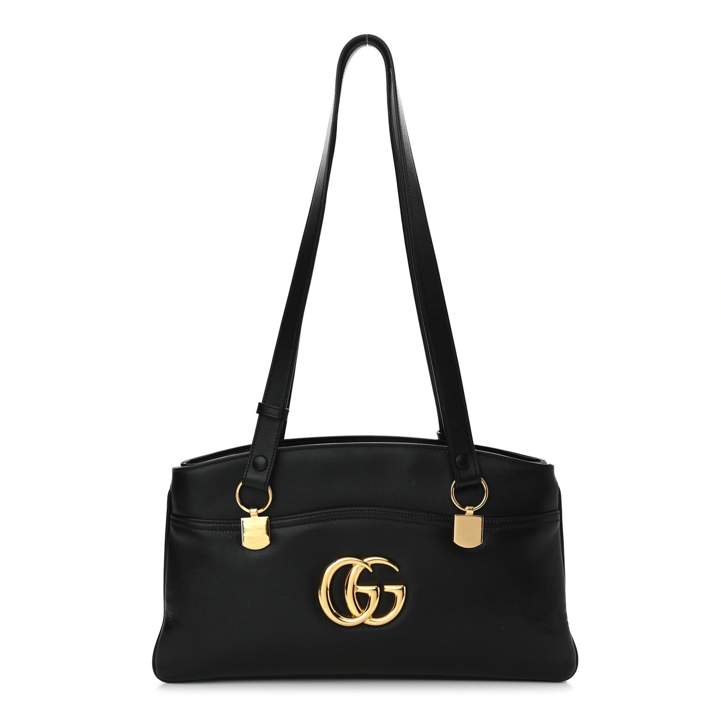 Vitello Palmellato Lux Large Arli Top Handle Bag Black