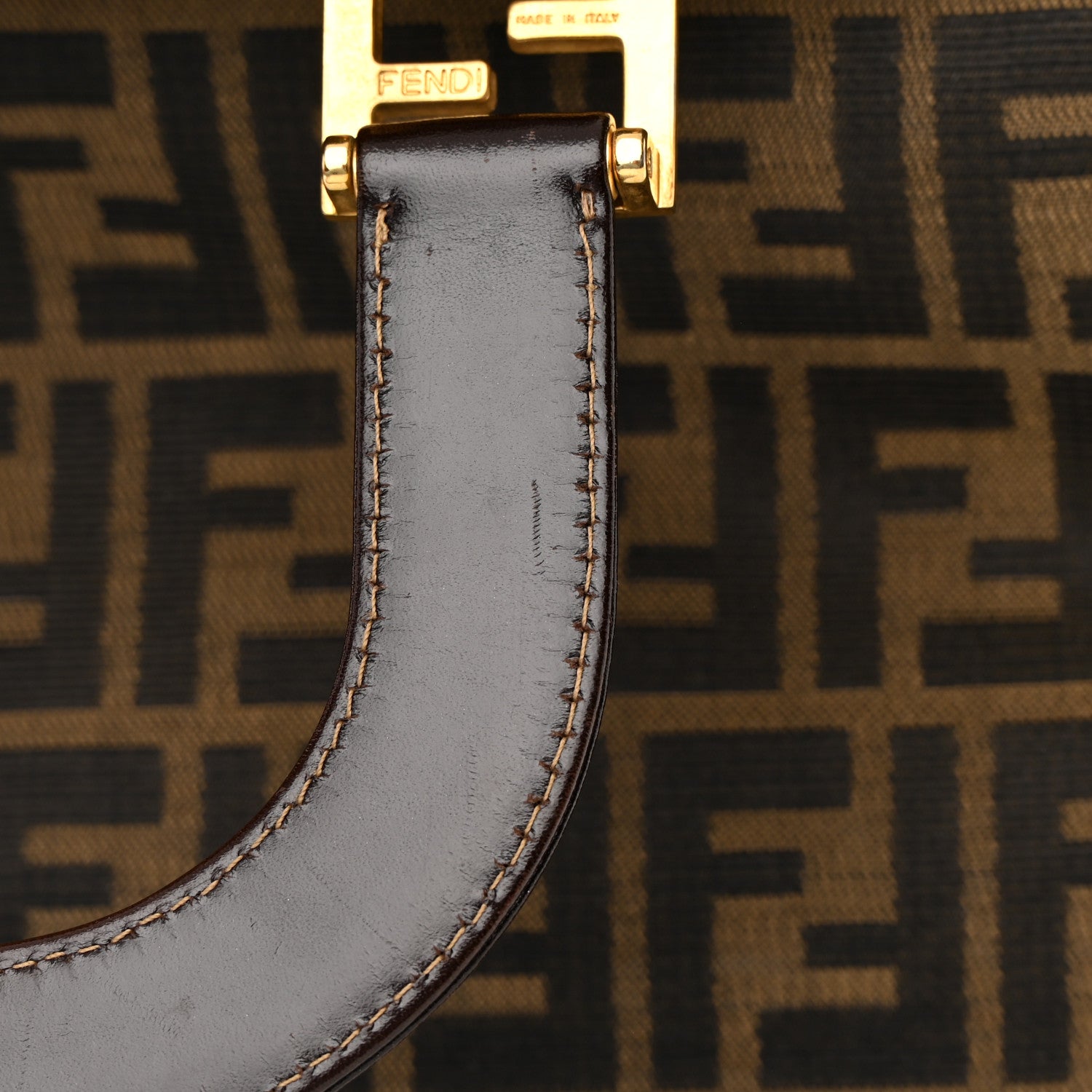Fendi Zucca Top Handle Tote Tobacco 13 of 13