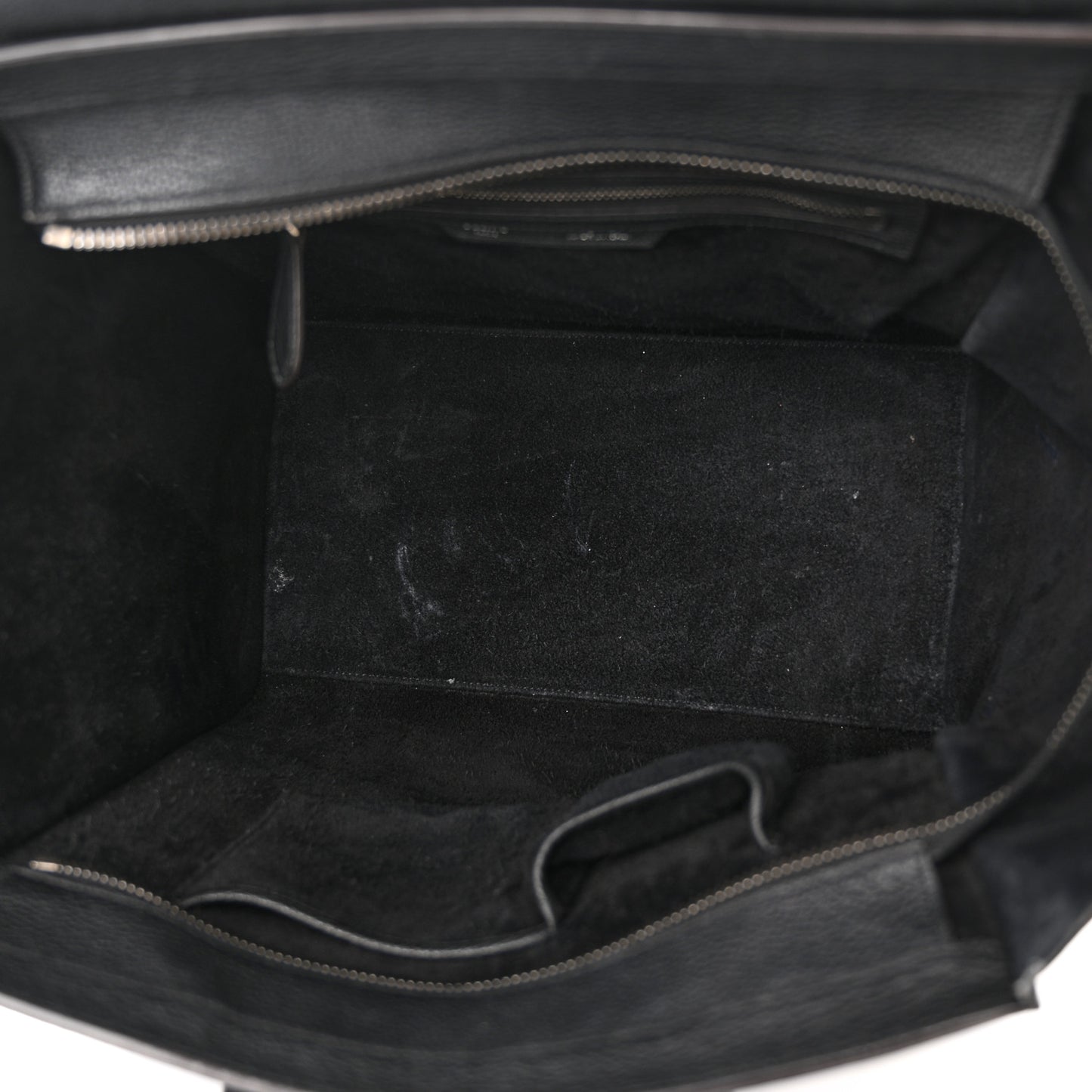 Drummed Calfskin Mini Luggage Black
