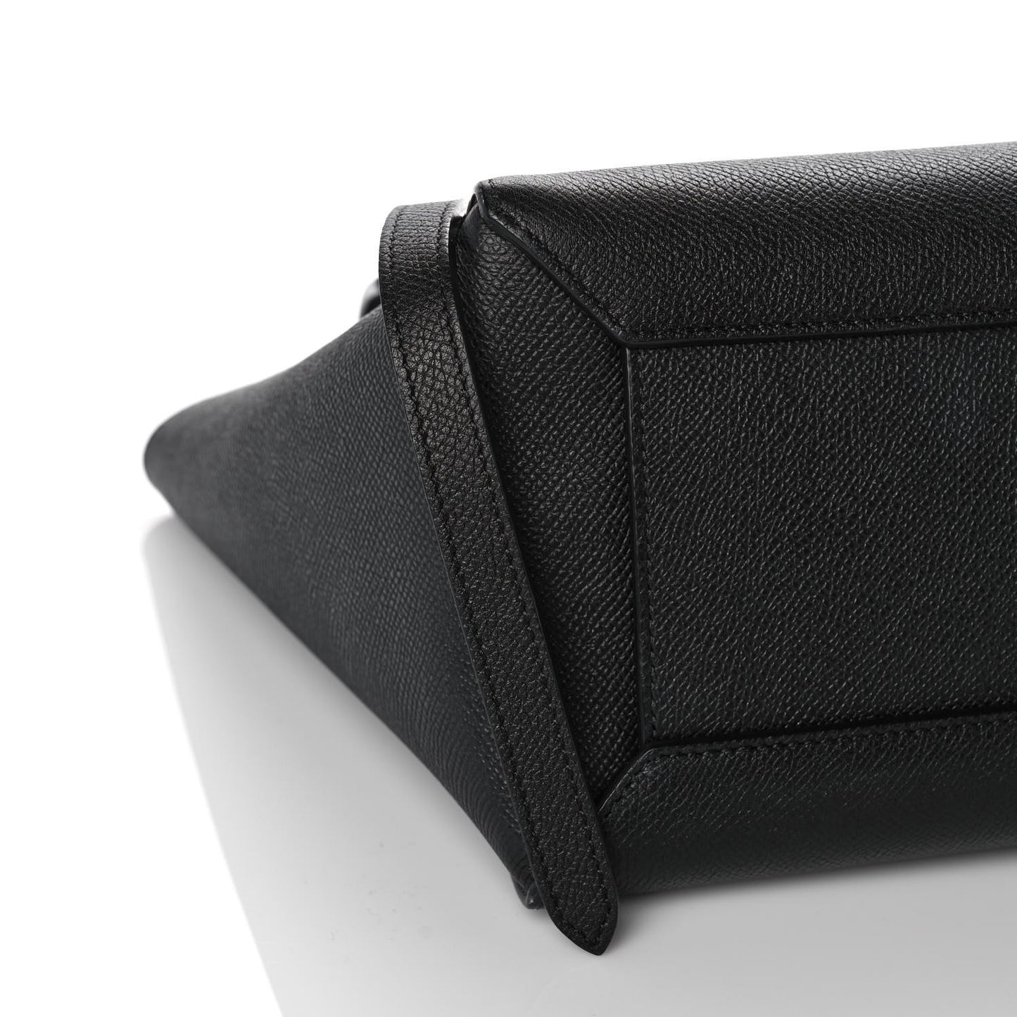 Grained Calfskin Micro Belt Bag Black