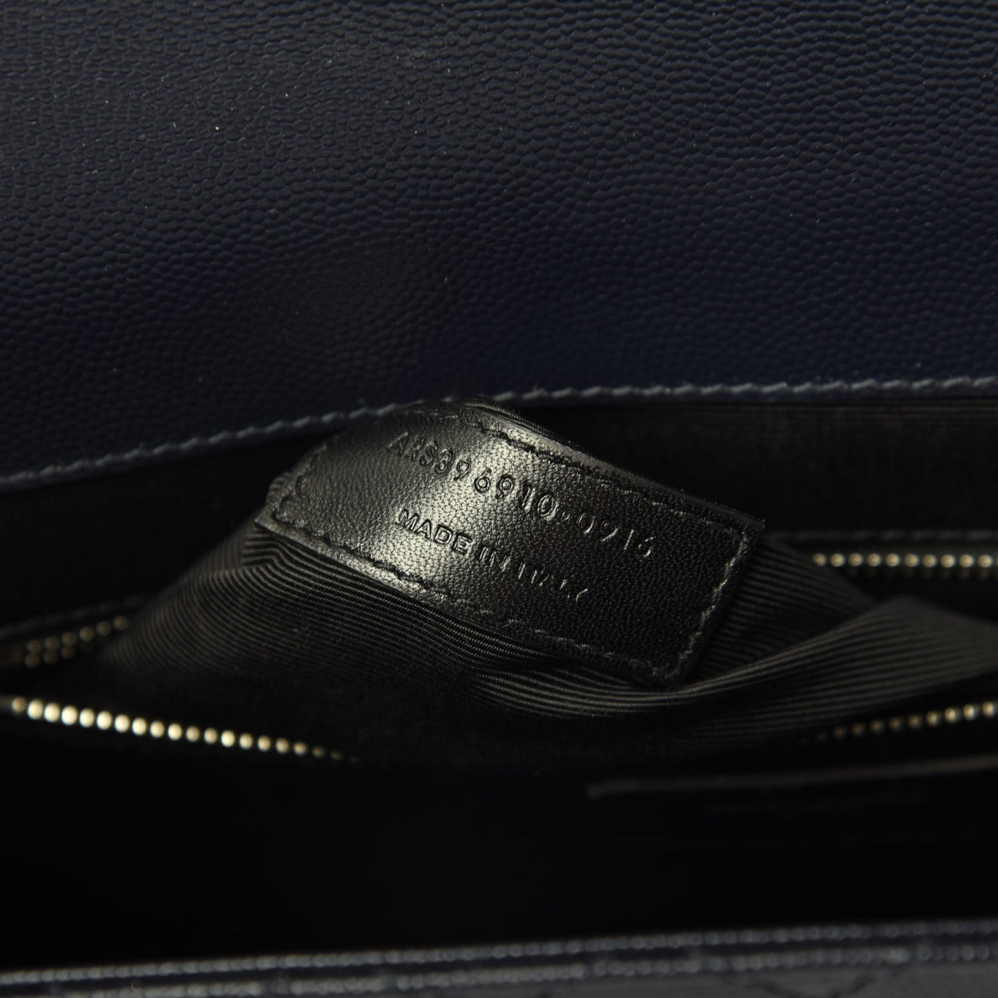 Grain De Poudre Large Tri-Quilt Monogram Satchel Deep Marine