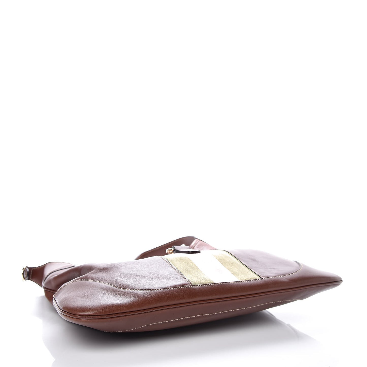 Calfskin Web Medium Jackie O Bouvier Hobo Brown