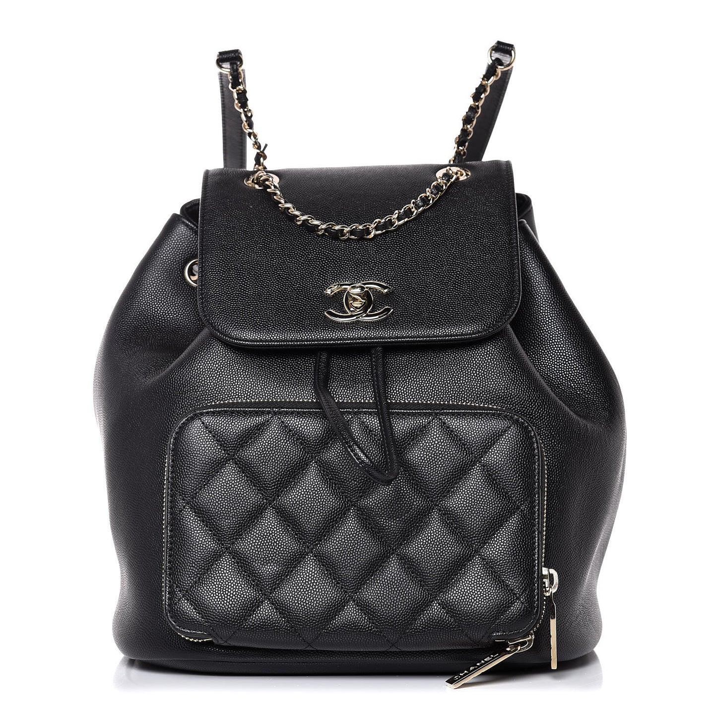 Caviar Quilted Business Affinity Backpack Black