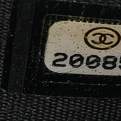 Chanel Patent Calfskin Quilted Boy Wallet On Chain WOC Black 7 of 10