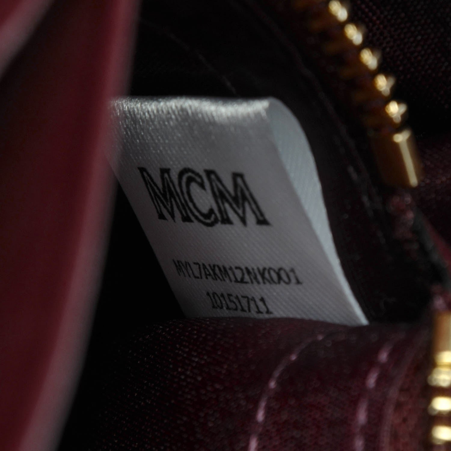 MCM Calfskin Signature Monogram Klara Two Fold Wallet Rustic Brown 8 of 9