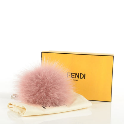 Fendi Fox Fur Vitello Elite Pom Pom Bag Charm Rosa 6 of 6