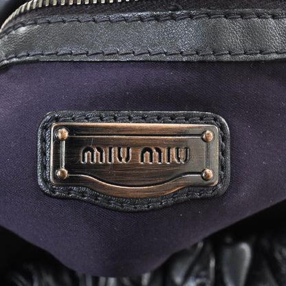 Miu Miu Leather Patchwork Harlequin Bag Anthracite 7 of 10