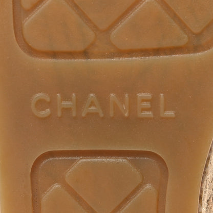 Chanel Lambskin CC Espadrilles 39 Beige Black 8 of 9