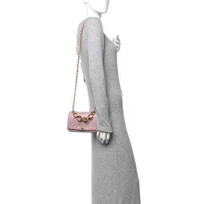 Chanel Lambskin Quilted Mini Color Match Flap Light Pink 2 of 10