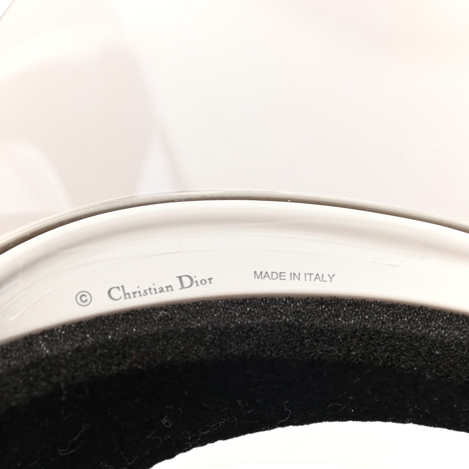 Christian Dior Mirrored DiorClub1 Sun Visor White Black 7 of 8