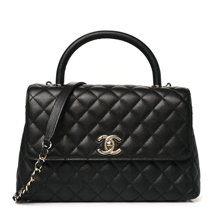 Chanel Caviar Quilted Small Coco Handle Flap Black 1 of 13