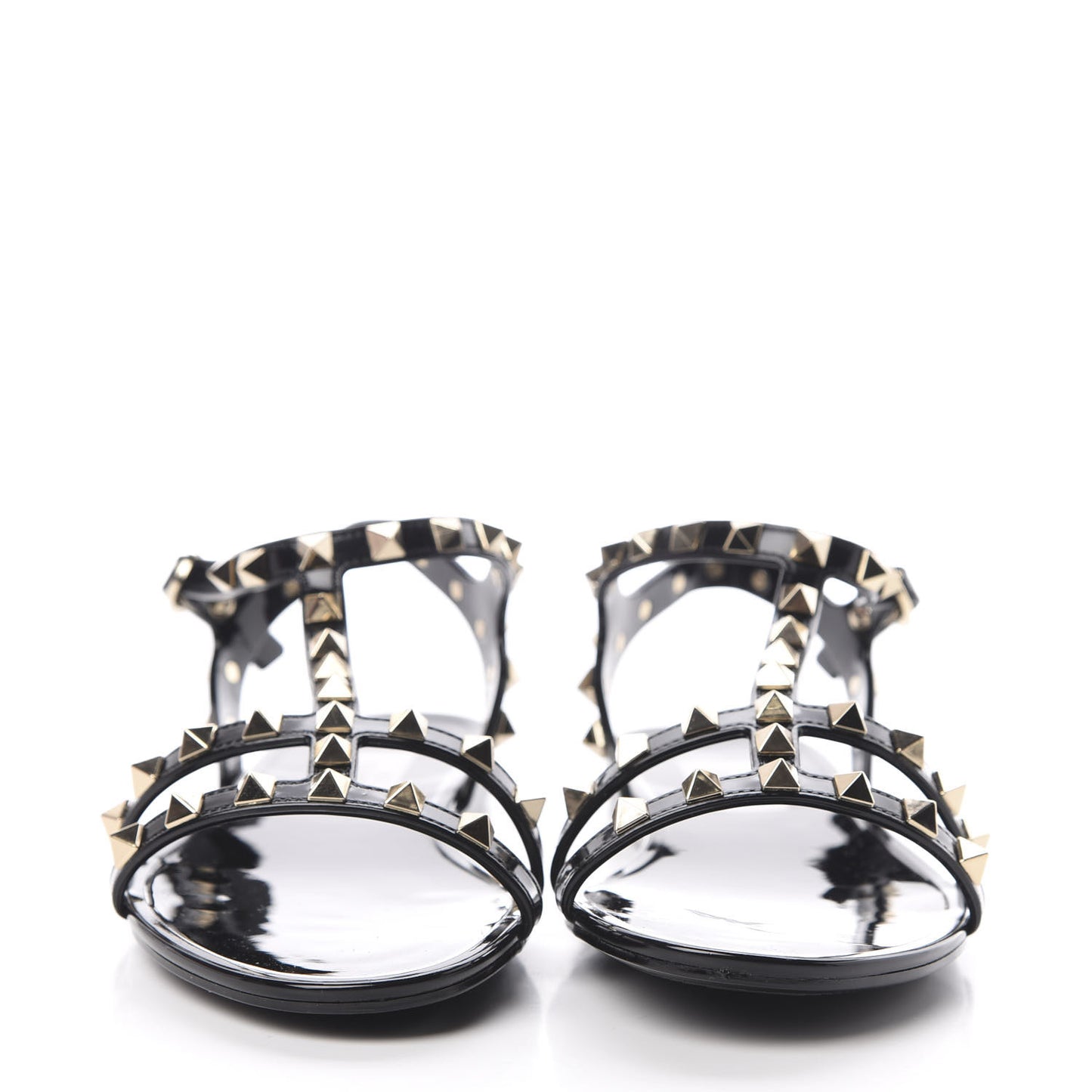 PVC Jelly Rockstud Caged Sandals 37 Black