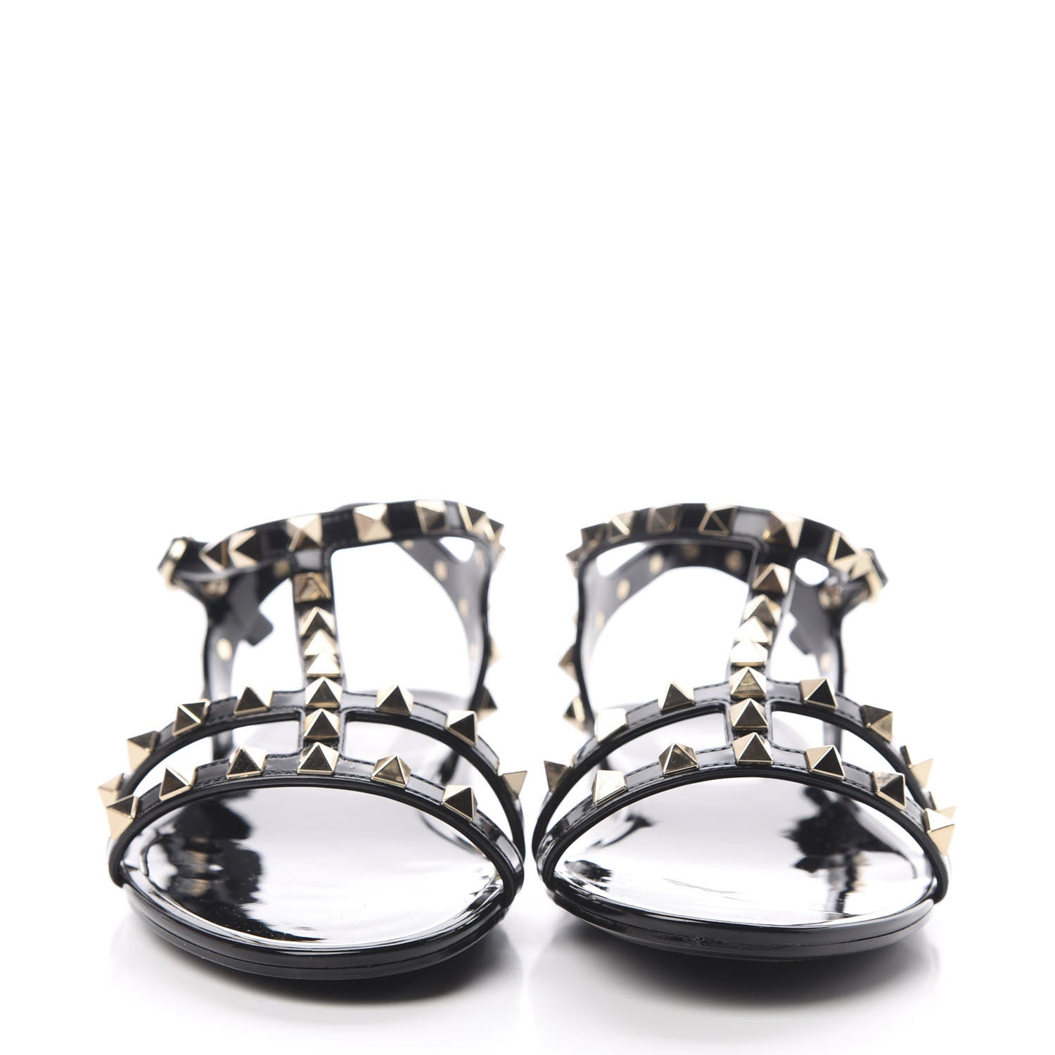 Valentino Garavani PVC Jelly Rockstud Caged Sandals 37 Black 2 of 8