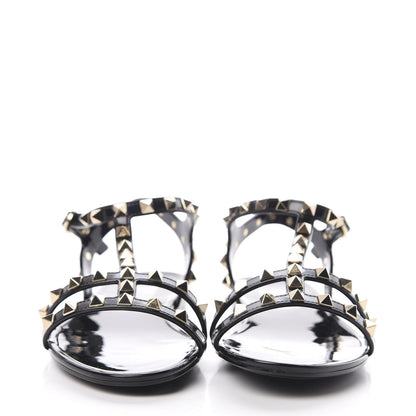 Valentino Garavani PVC Jelly Rockstud Caged Sandals 37 Black 2 of 8