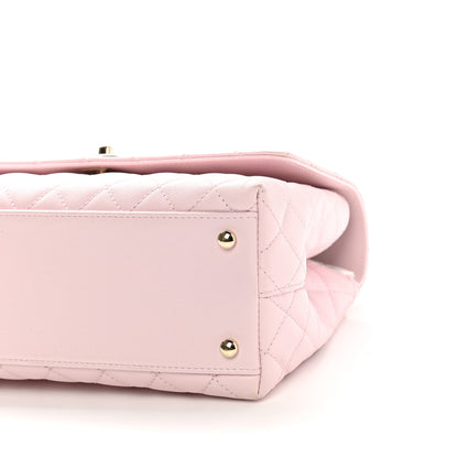Chanel Caviar Quilted Small Coco Handle Flap Light Pink 10 of 12