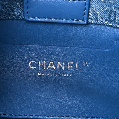 Chanel Denim Quilted Camellia Sweetheart Small Hobo Blue 6 of 11