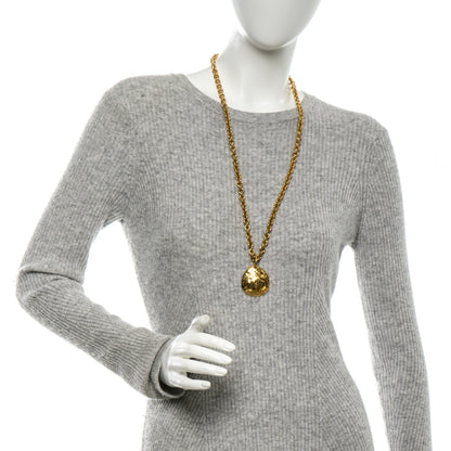 Chanel CC Medallion Long Chain Necklace Gold 2 of 6