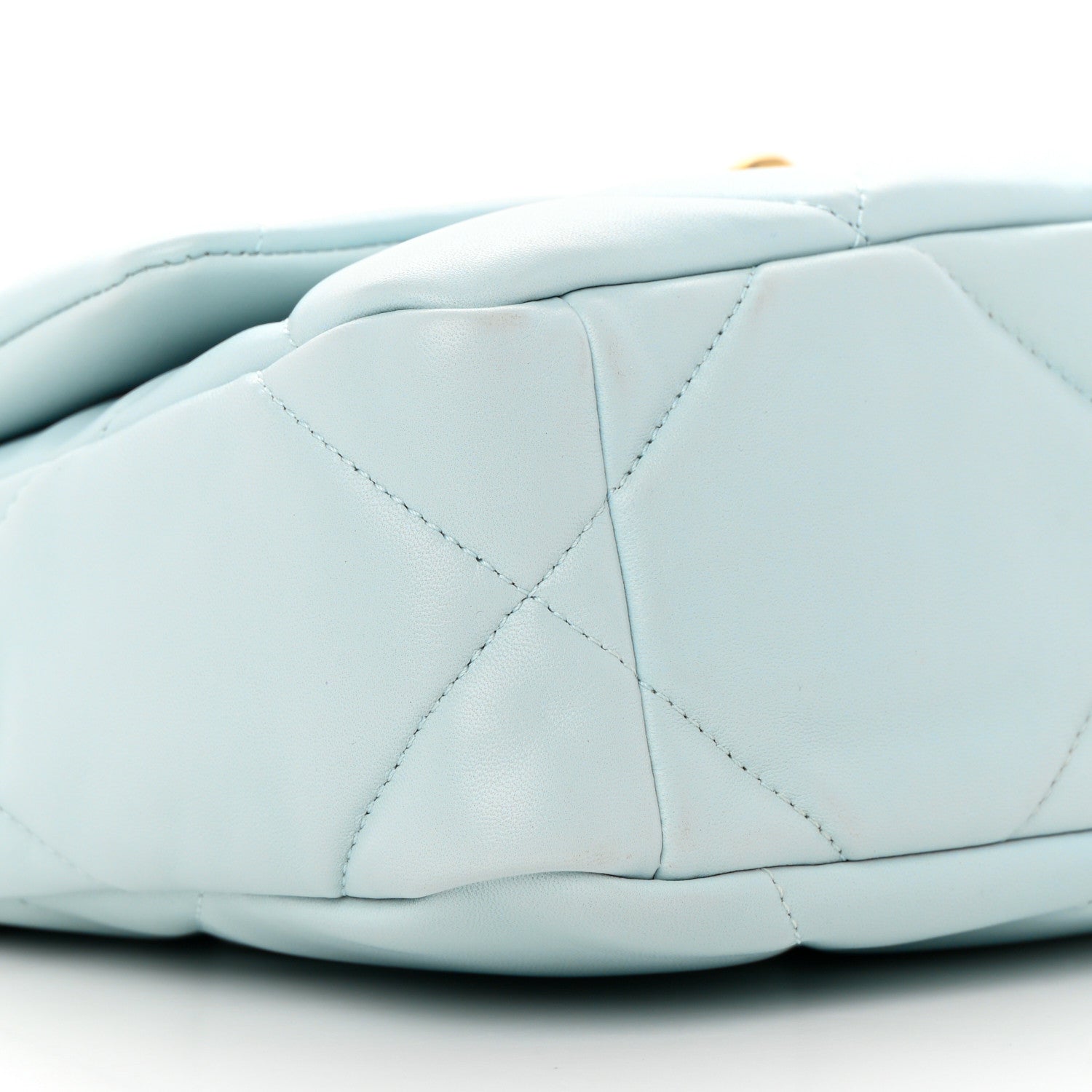 Chanel Lambskin Quilted Medium Chanel 19 Flap Light Blue 9 of 10