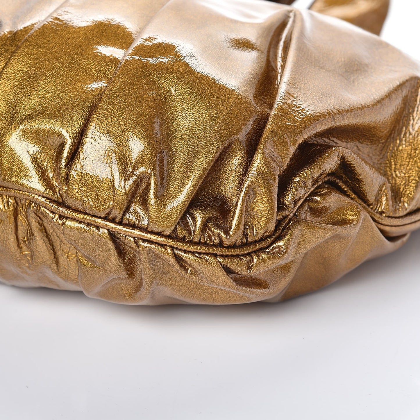 Metallic Patent Small Hysteria Gold