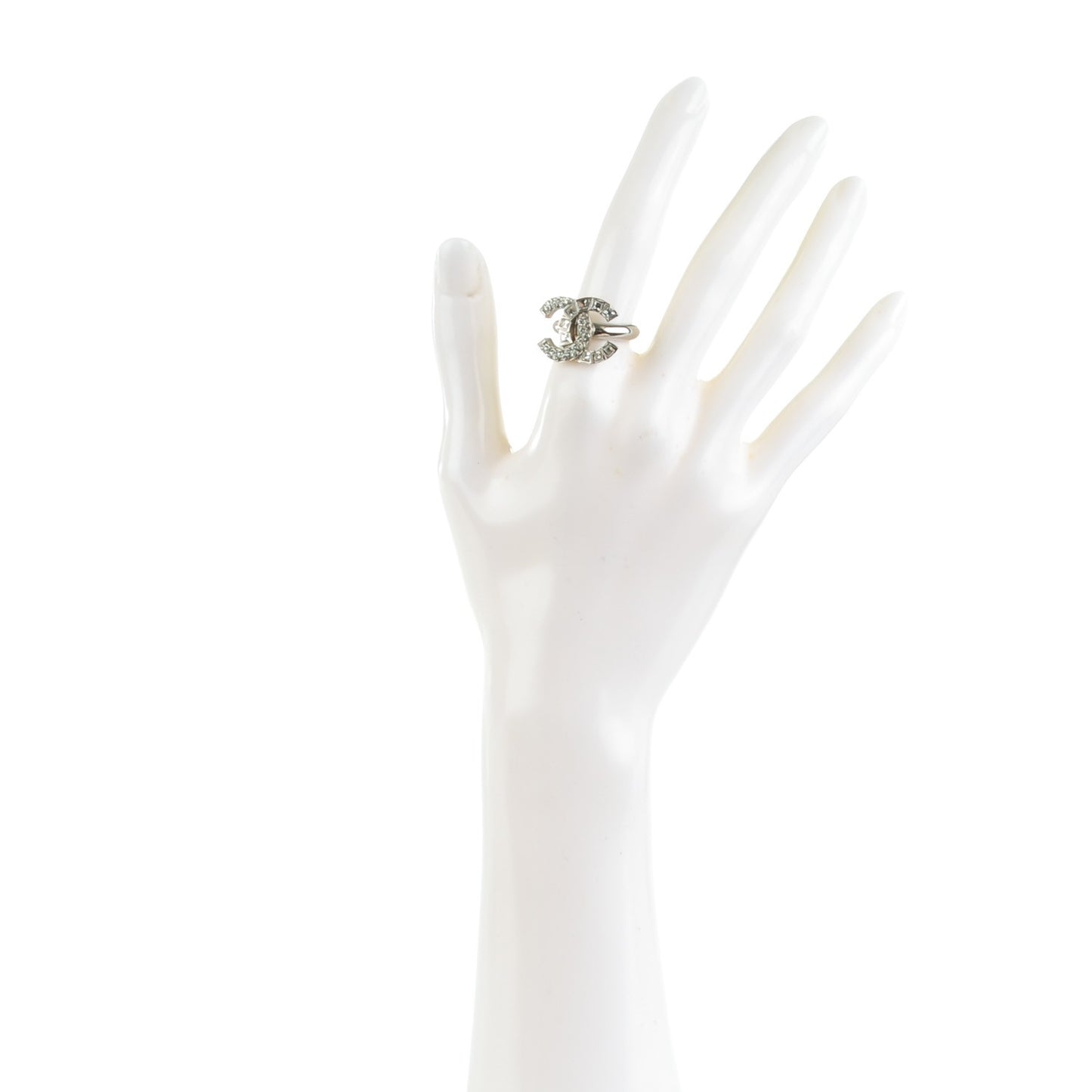 Baguette Crystal CC Ring 54 7 Silver