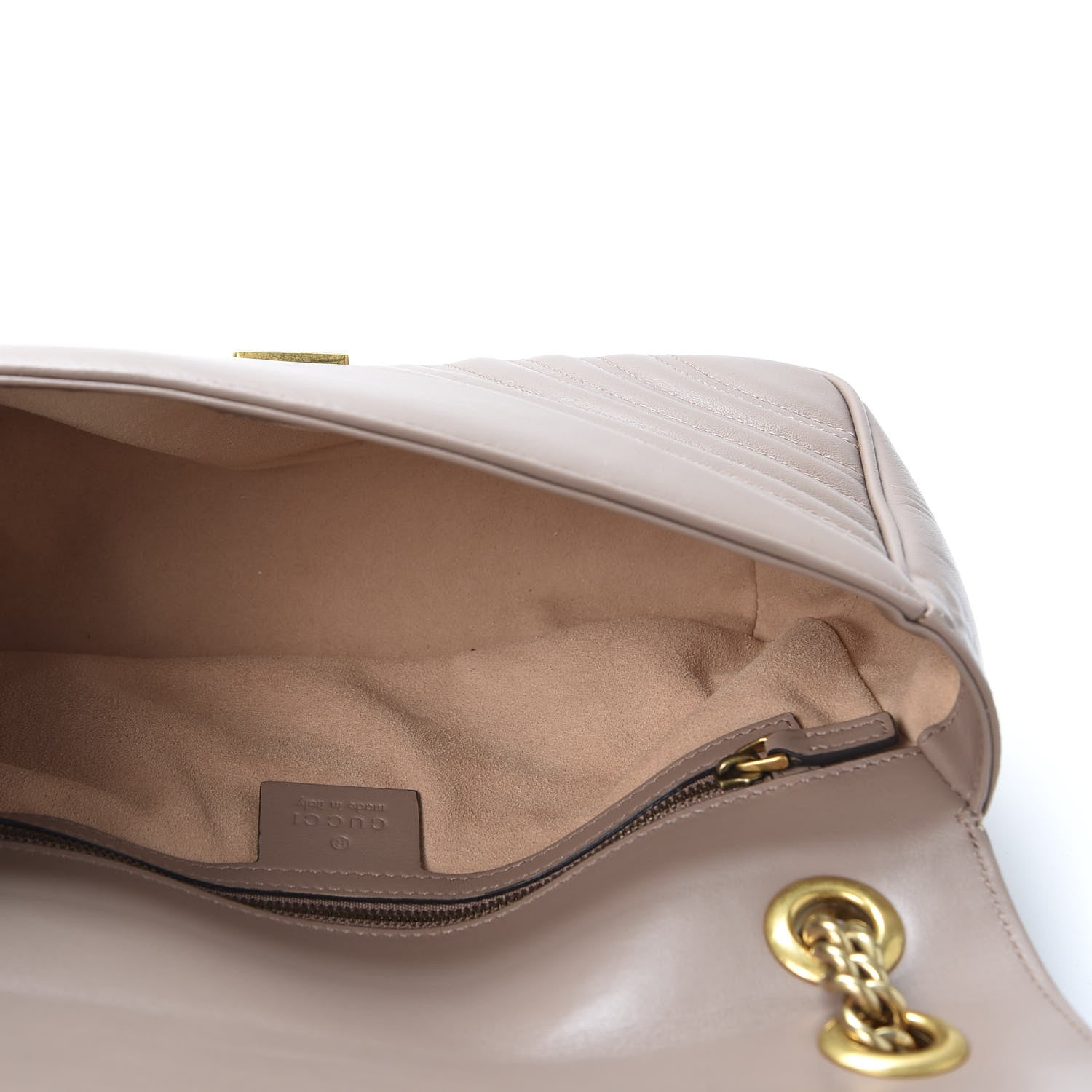 Gucci Calfskin Matelasse Small GG Marmont Shoulder Bag Porcelain Rose 4 of 9