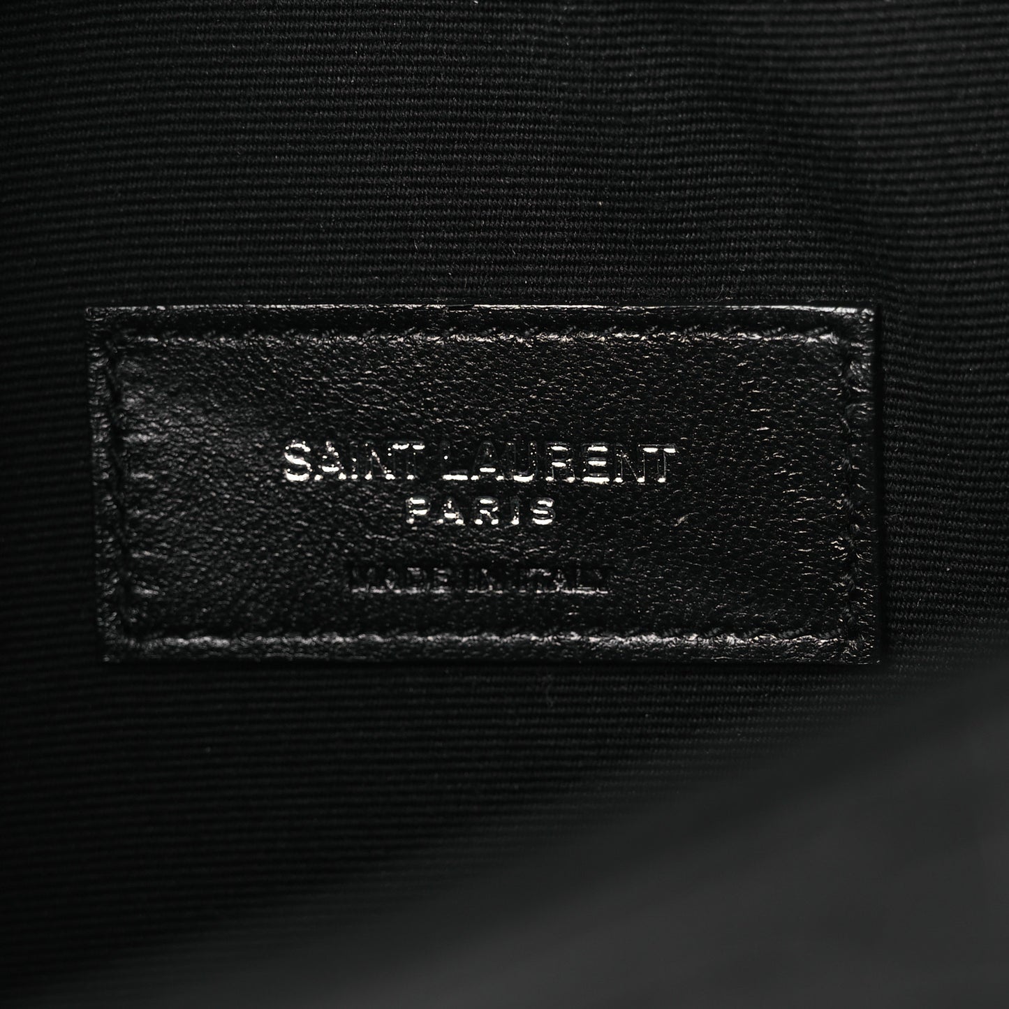 Calfskin Crocodile Embossed Uptown Monogram Pouch Black