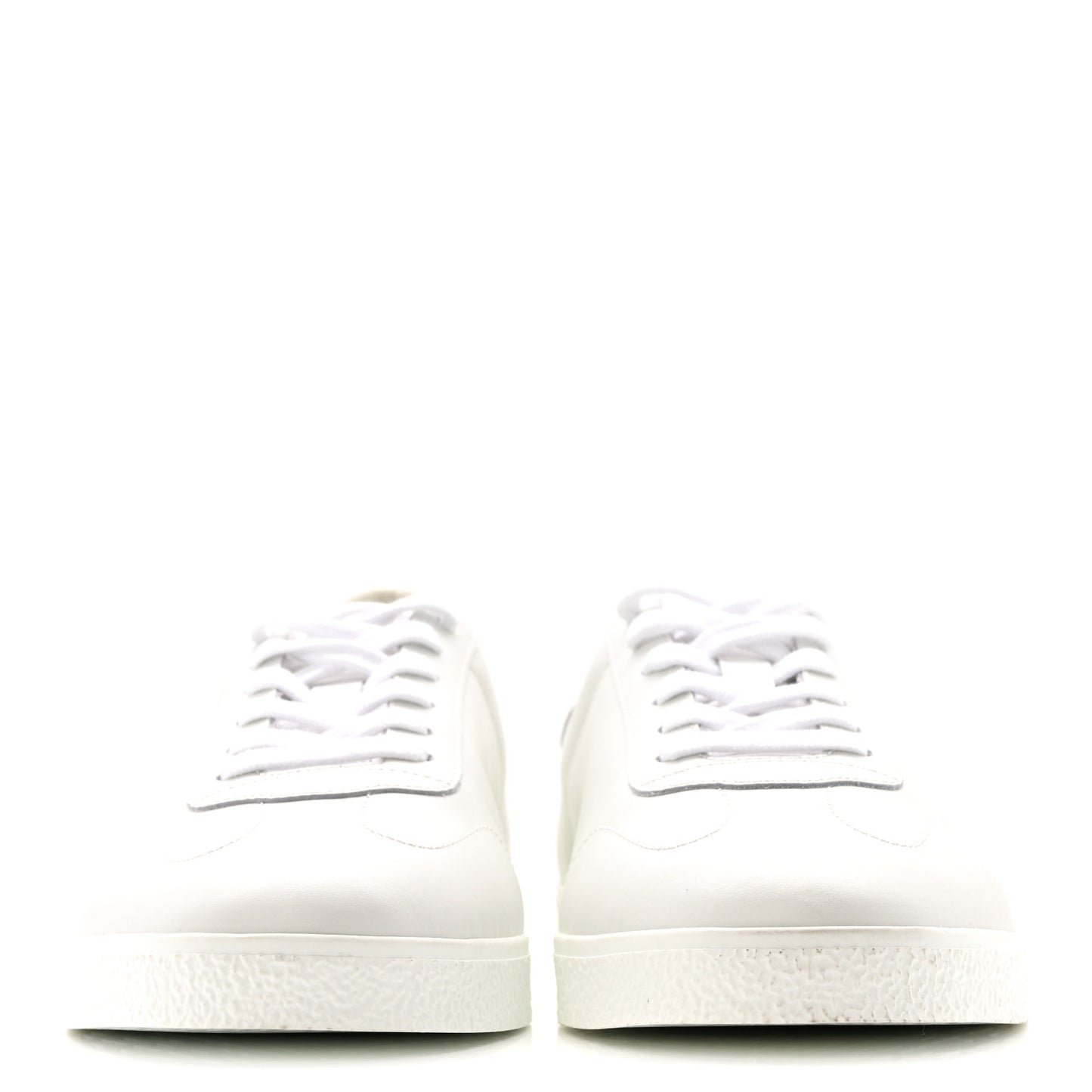 Calfskin Logo Debossed Town Sneakers 43 White
