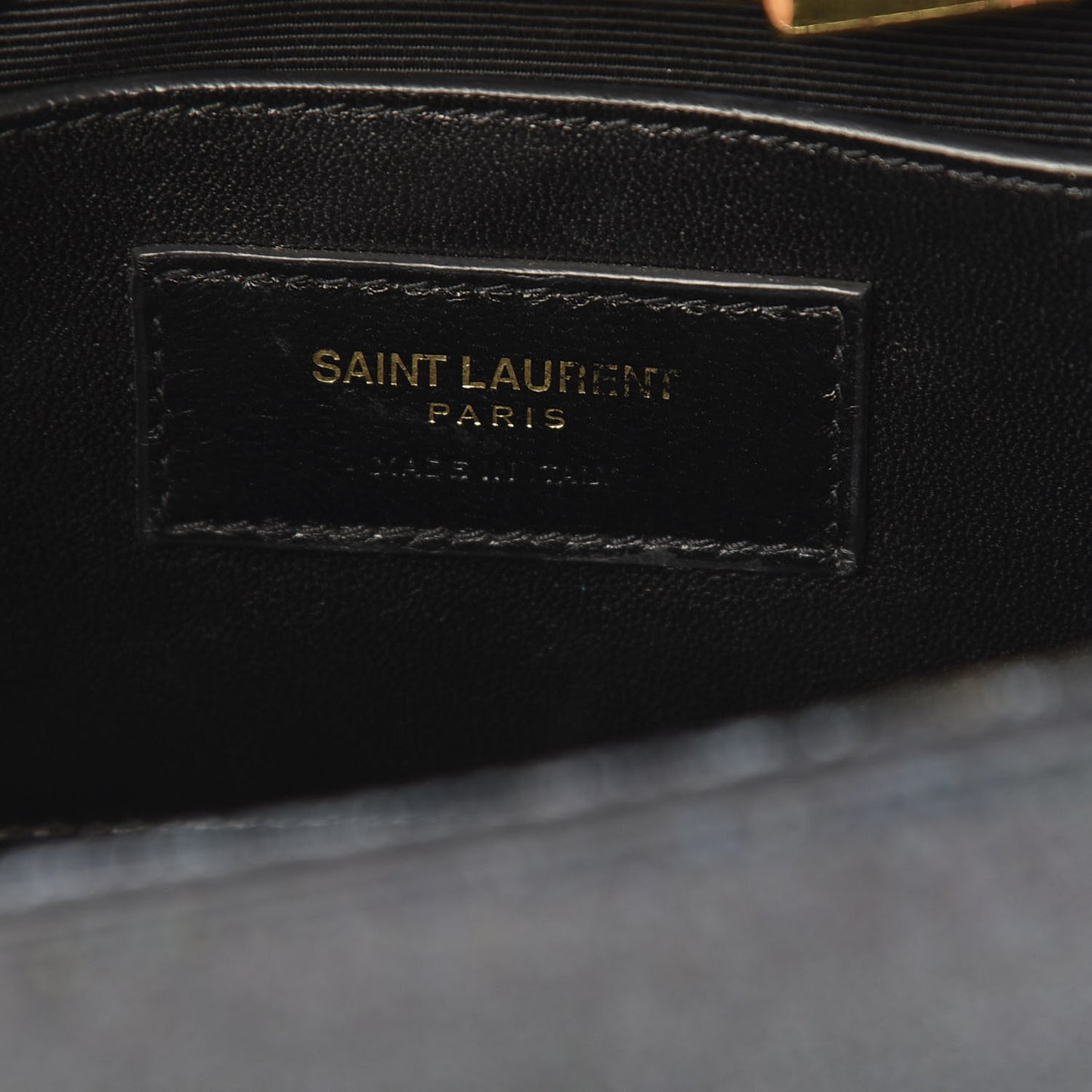 Sparkle Calfskin Medium Classic Monogram Kate Satchel Graphite