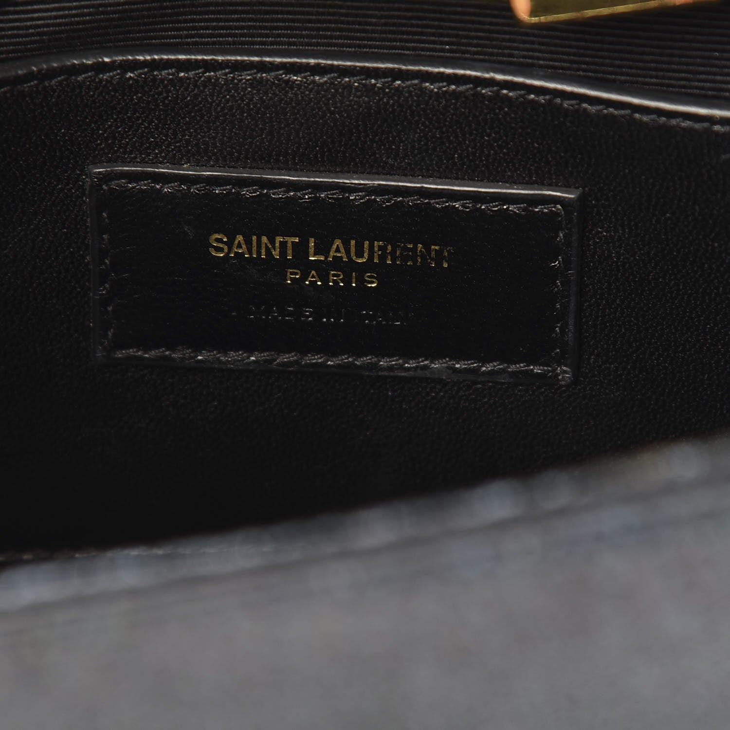 Saint Laurent Sparkle Calfskin Medium Classic Monogram Kate Satchel Graphite 5 of 8