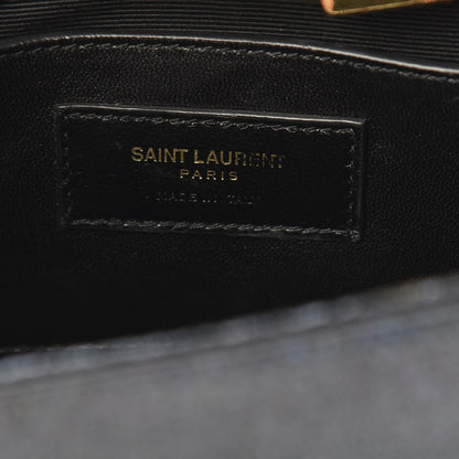 Saint Laurent Sparkle Calfskin Medium Classic Monogram Kate Satchel Graphite 5 of 8