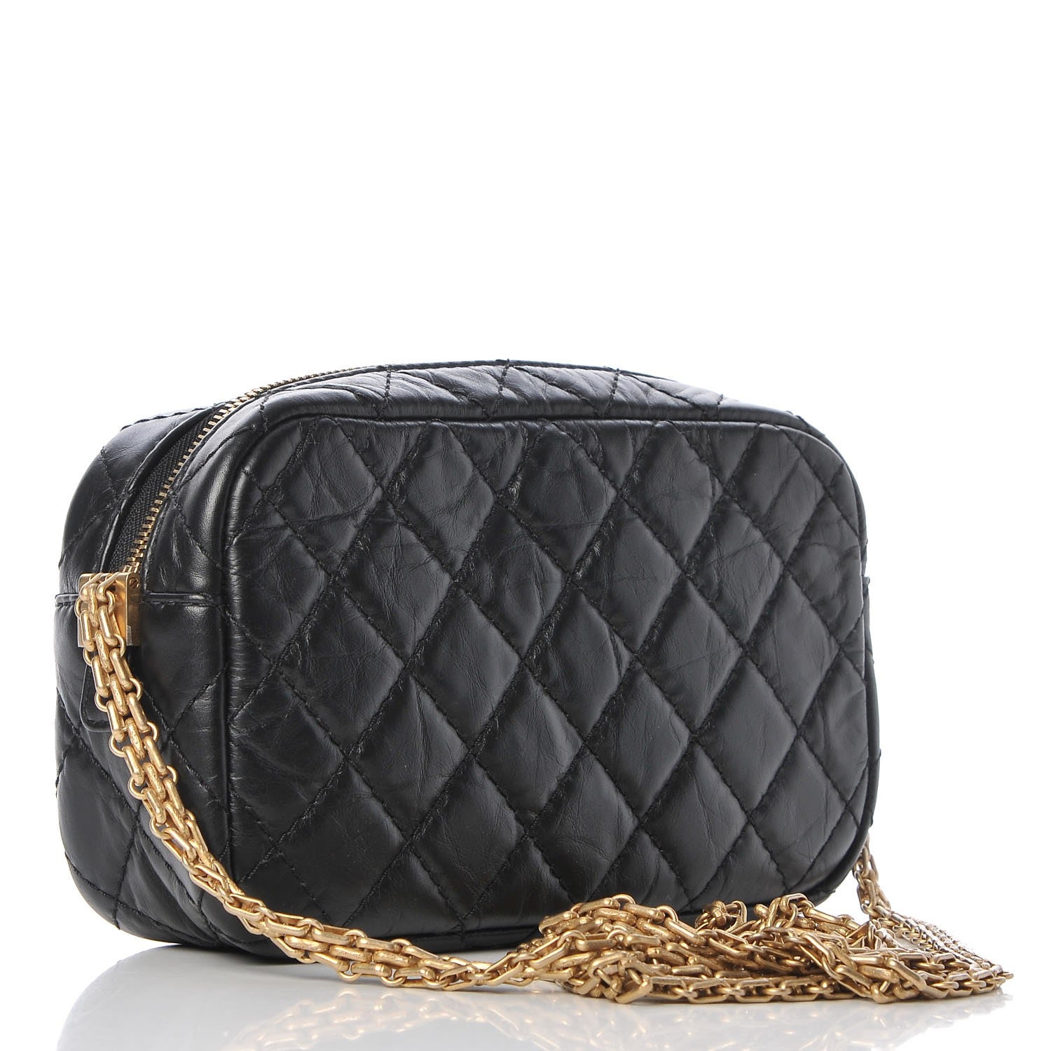 Chanel Aged Calfskin Quilted Mini Lucky Charm Reissue Camera Case Black 3 of 7