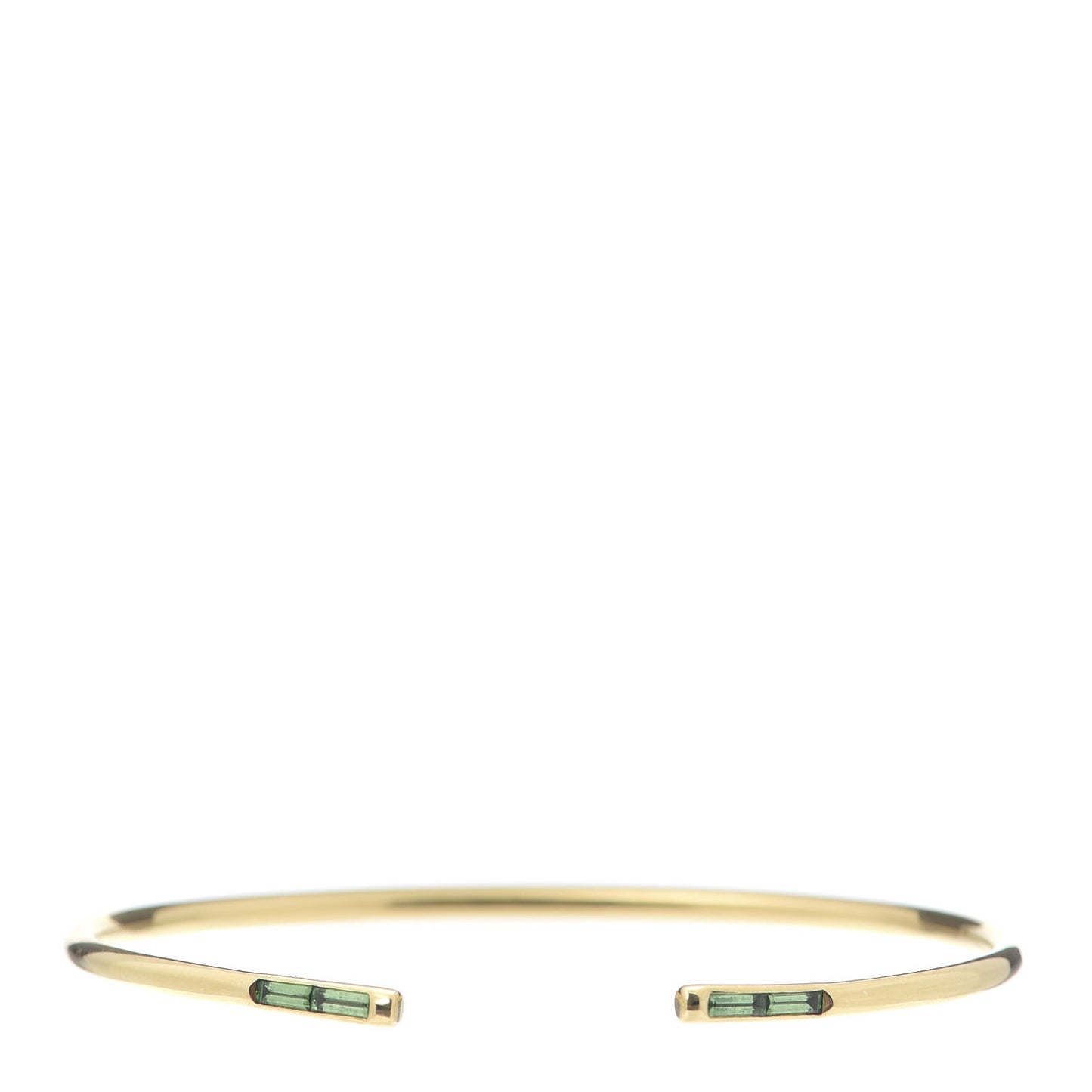 18K Yellow Gold Peridot Sparklers Wire Cuff Bracelet