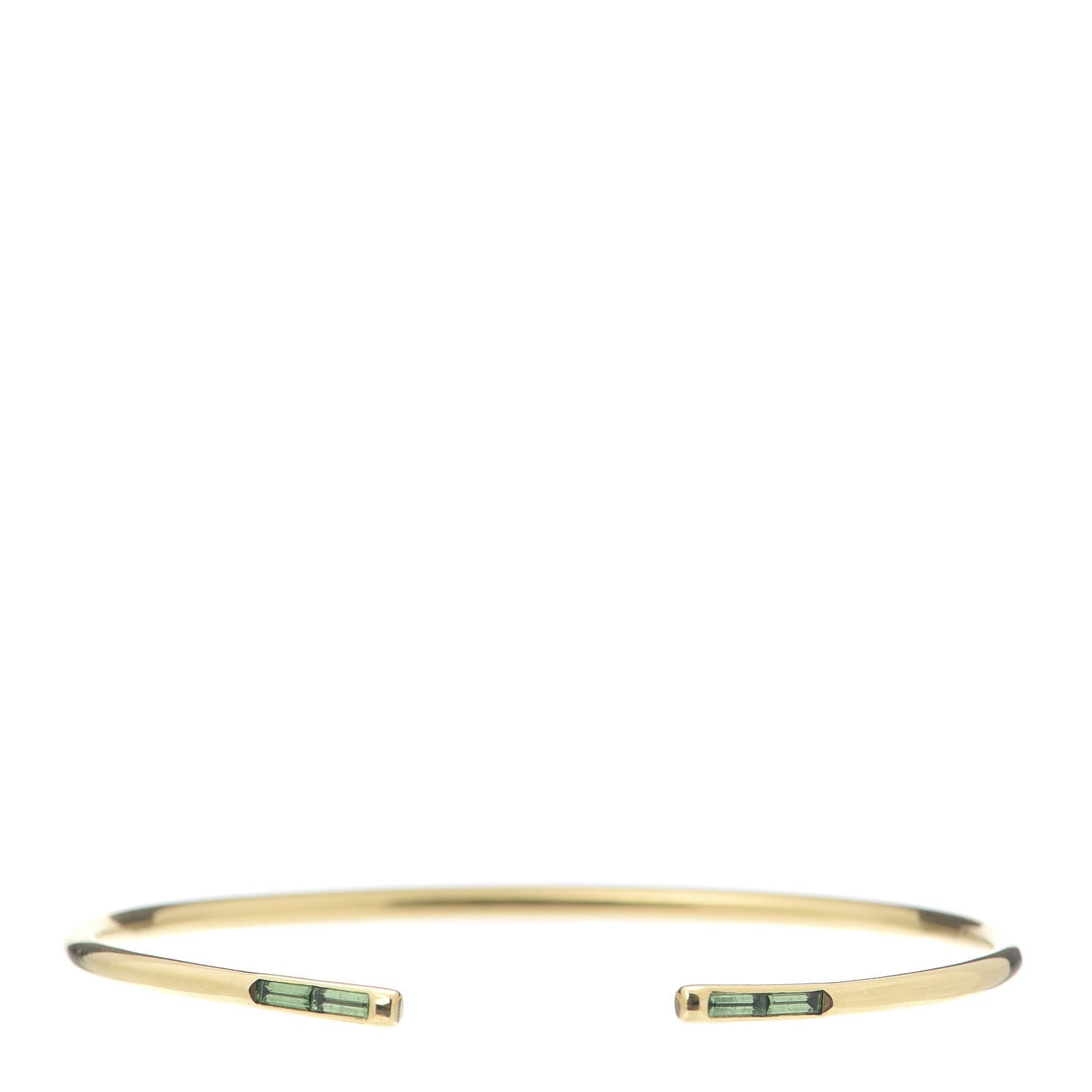 Tiffany 18K Yellow Gold Peridot Sparklers Wire Cuff Bracelet 1 of 4