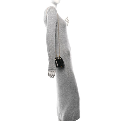 Prada Sequin Satin Triangle Logo Mini Pouch Black 2 of 8