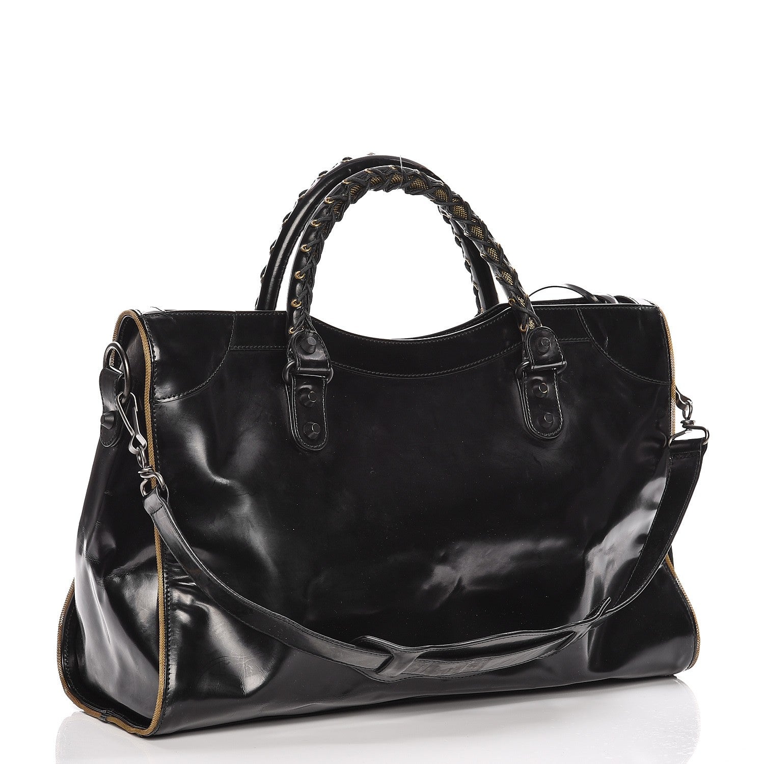 Balenciaga Glazed Calfskin Classic Hardware City Black 4 of 9