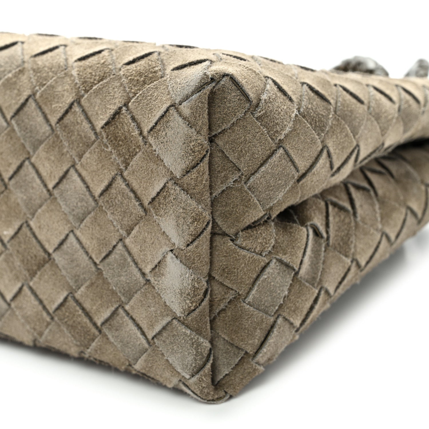Bottega Veneta Suede Intrecciato Small Andiamo Shoulder Bag Cypress 10 of 10