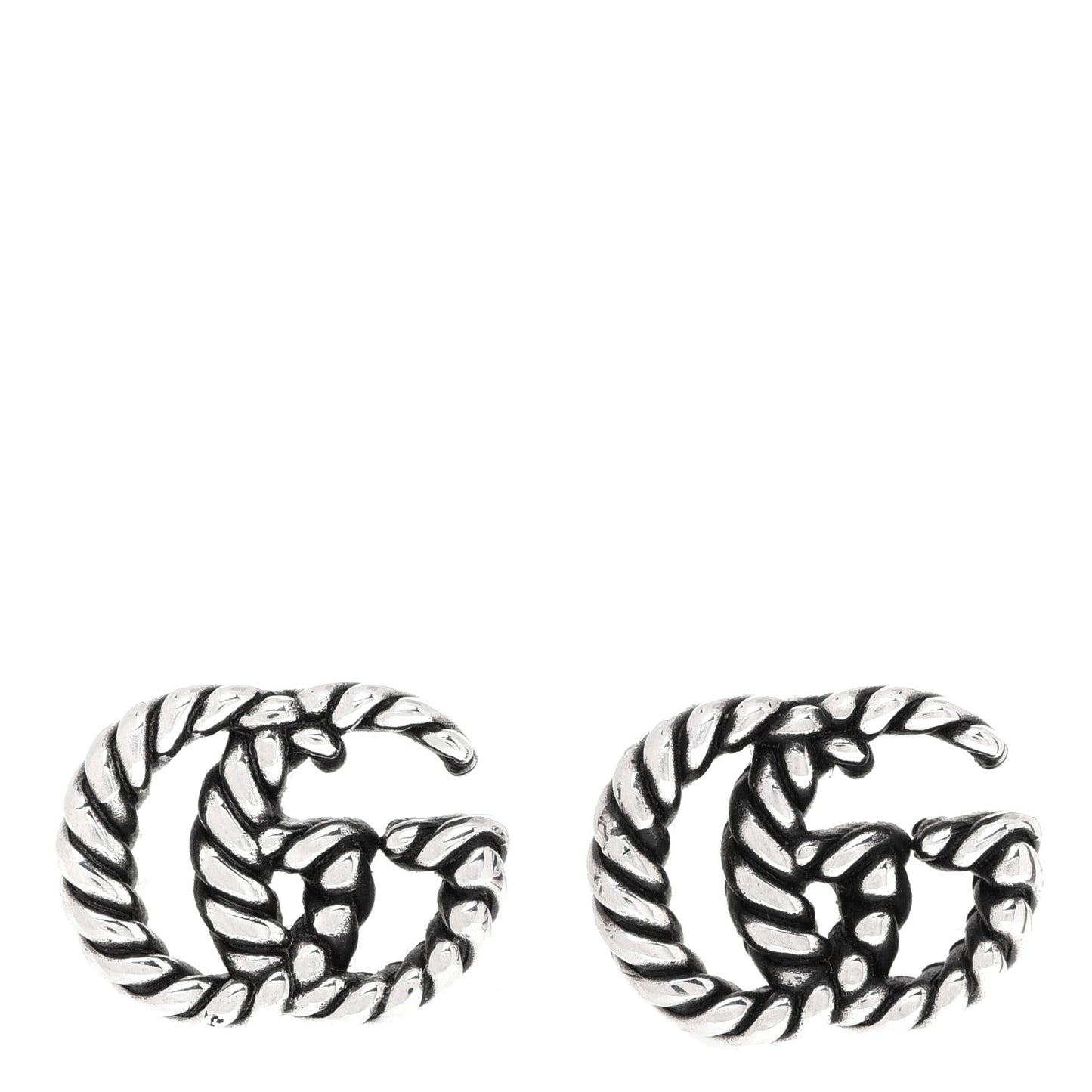 Sterling Silver Torchon Double G Earrings