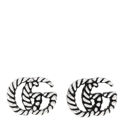 Gucci Sterling Silver Torchon Double G Earrings 1 of 5