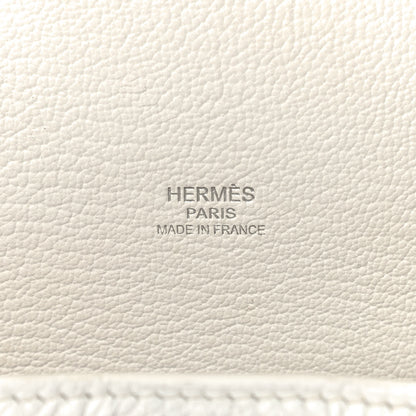 Hermes Taurillon Clemence Jypsiere 28 White 7 of 13