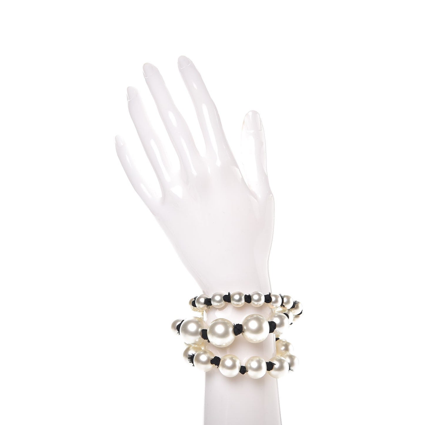 Pearl Ribbon Multi Strand Bracelet Gold